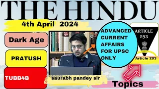 The Hindu  Editorial & News Analysis II 4th April 2024 II Daily current affairs II Saurabh Pandey