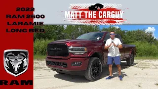 2022 Ram 2500 Laramie Crew Cab Long Box Diesel is a massive luxury work truck. Review and drive.
