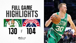 HIGHLIGHTS: Sam Hauser sinks 10 three-pointers for C's in blowout St. Paddy's Day win vs. Wizards