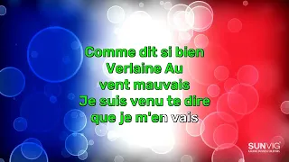 Serge Gainsbourg  -  Je suis venu te dire que je m'en vais - #karaoke #chanson #ktv #karaokeversion