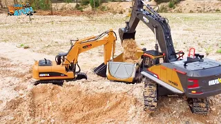 HuiNa Best Low Budget RC Construction | Excavators 1550 & 1592 | Dump Truck 1573 | @CarsTrucks4Fun