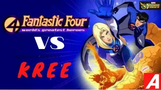 Фантастическая четверка против Кри, 100к+ разницы. Fantastic Four vs Kree. MARVEL Strike Force.