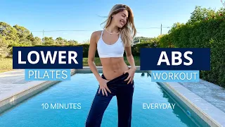 10 MIN. LOWER PILATES ABS WORKOUT - do this everyday for a flat stomach | No Equipment