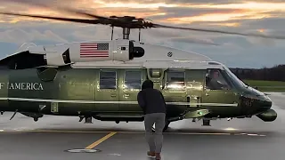 Marine one taxiing at butler regional airport
