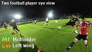 The Last football game in Thailand. feat Two football player eye view