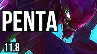 KHA'ZIX vs DIANA (JUNGLE) | Penta, 2.6M mastery, Legendary, 500+ games, 19/4/4 | BR Master | v11.8