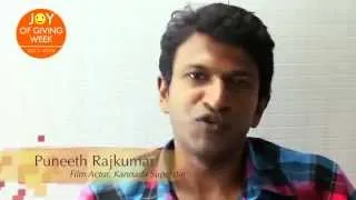 Celebrate Joy of Giving Week with Actor Mega Power Star Puneeth Rajkumar Via-MPSPRFC