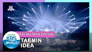 TAEMIN - IDEA |2020 KBS Song Festival| 201218 Siaran KBS WORLD TV|