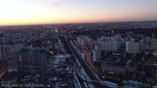 Москва. Останкино в лучах заката 4К