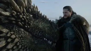 Jon Snow Touching the Dragon. Game Of Thrones season 7