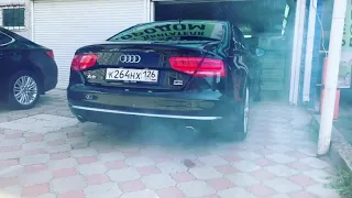 AUDI A8 на очистке двигателя водородом.