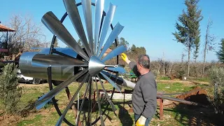 Hibrit rüzgar türbini ile elektrik üretimi