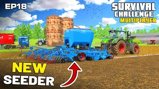 UPGRADING TO A LEMKEN 6M SEED DRILL Survival Challenge Multiplayer FS22 Ep 18