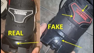 Prada Cloudbust thunder shoes real vs fake review. How to spot fake Prada cloudbust boots & sneakers