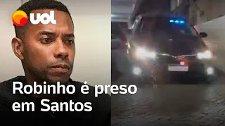 Robinho é preso em Santos; veja momento que a polícia deixa a casa do ex-jogador
