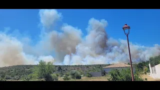 Feu sur Opoul Périllos le 28 juin 2022