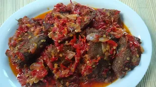 RESEP DENDENG BALADO BASAH Khas Padang