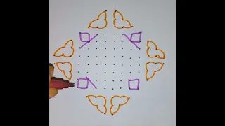 14*2*2 straight dot rangoli||chukkala muggulu||new year muggulu||vsmrrangoli