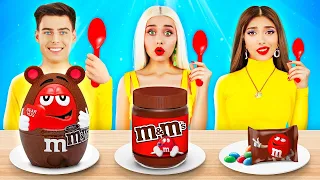 Desafío de chocolate grande, mediano o pequeño | Dulces gigantes vs diminutos por RATATA CHALLENGE