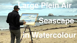 Large Plein Air Watercolour Seascape of Scotland