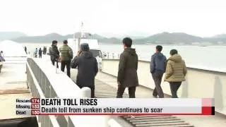 Death toll from sunken Korean ferry continues to rise with no news of survivors