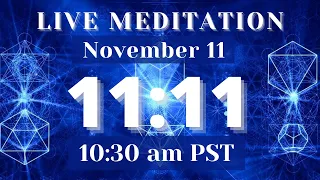 11:11 Stargate Portal Meditation LIVE on 11/11 ⚡️55:15 ⚡️Raise Your Vibration