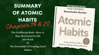 Atomic habits summary #chapter 19 and Chapter 20 #Atomic habits Audiobook