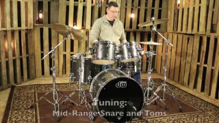 DW Performance Drums in Gun Metal Metallic Lacquer