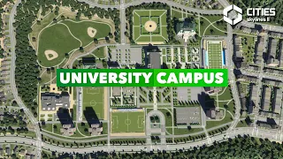 Designing a University Campus in Cities Skylines 2 | Speedbuild