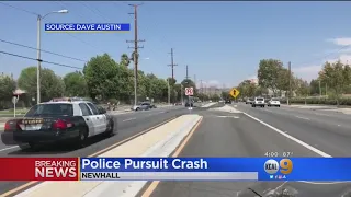 Pursuit Suspect Crashes Into Cars, Flees Into Mobile Home Park
