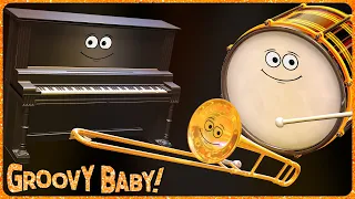 "Electro Swing!" – Baby Sensory Music Video – Animated Instruments Playing Catchy Danceable Music