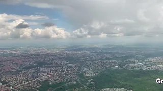 Arrival at Prague Airport; Přílet na pražské letiště