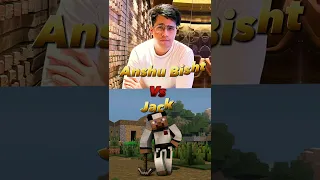 Anshu Bisht 😈 Vs Jack 🥵 #minecraft #fleetsmp #shorts