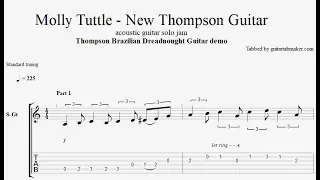 Molly Tuttle - Thompson Guitar Demo TAB - bluegrass guitar tab (PDF + Guitar Pro)