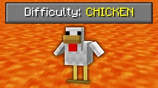 I beat Minecraft as a Chicken... (BAD IDEA)