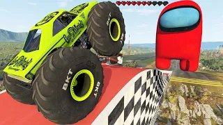 Monster Truck Madness #15 | Long Jumps and Crashes | BeamNG Drive - Griff's Garage