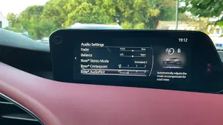 Mazda3 Bose audio BEST SETTINGS