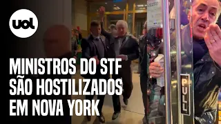 Ministros do STF são hostilizados por bolsonaristas em Nova York, nos EUA