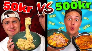 50 vs 500 KR TØMMERMÆNDSMAD!