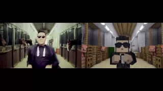 GANGNAM STYLE VS MINECRAFT STYLE