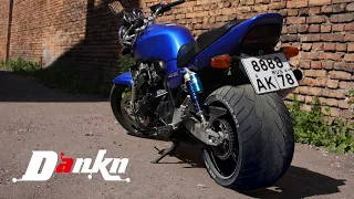 Широкое колесо на Honda CB400