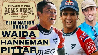 Rio Waida, Eli Hanneman, George Pittar | Rip Curl Pro Bells Beach 2024 - Elimination Round