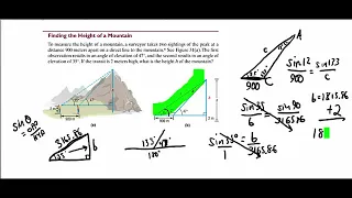 Law of Sines - story problem examples