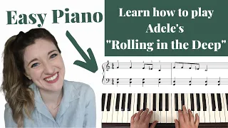 EASY PIANO Tutorial “Rolling in the Deep” by Adele. STEP BY STEP EXPLANATION!