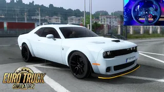 Dodge Challenger SRT Hellcat Widebody 2018 | Euro Truck Simulator 2 | Logitech g29 gameplay