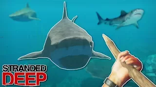 ATTACKED BY TIGER SHARK! - Stranded Deep Gameplay [Ep 3] - Surviving on an Island!