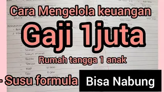 Mengelola keuangan gaji 1 juta