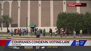 Companies condemn Georgia voting law