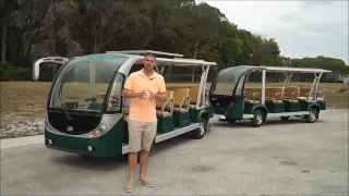 28 Passenger Electric Tram People Mover | Electric Shuttle and Trailer from Moto Electric Vehicles