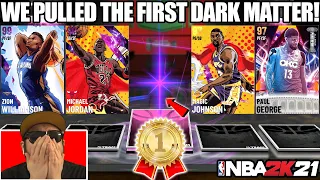 WE PULLED THE FIRST EVER DARK MATTER IN PACKS IN OUR BEST NBA 2K21 MYTEAM PACK OPENING